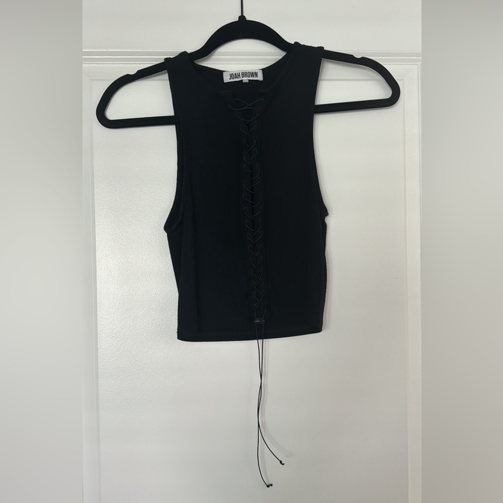 Joah Brown Lace Up Tank